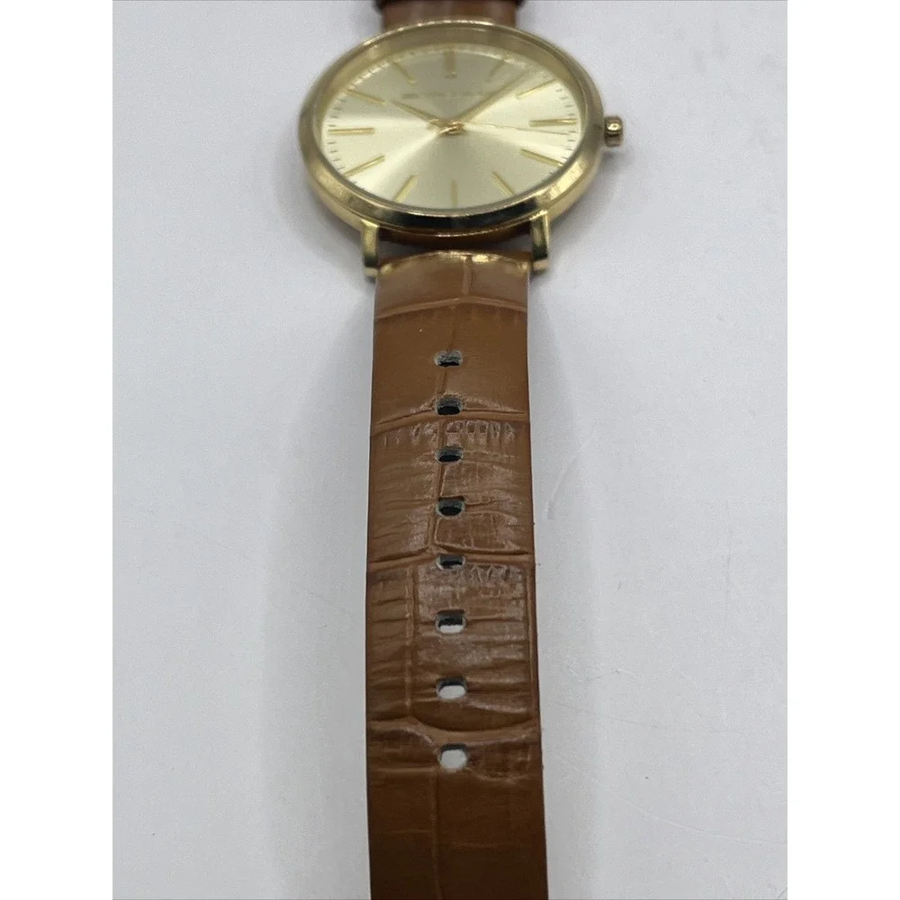 Michael Kors Jaryn Women's Watch Brown Tan Leather Gold Tone MK2496- New Battery